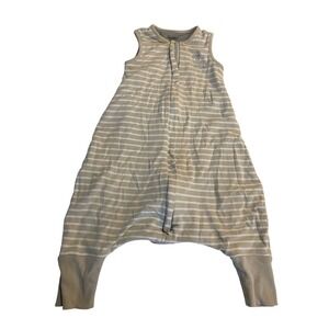 Woolino Sleep Sack Wearable Blanket 4 Season Merino Wool Beige Stripes 6-24M